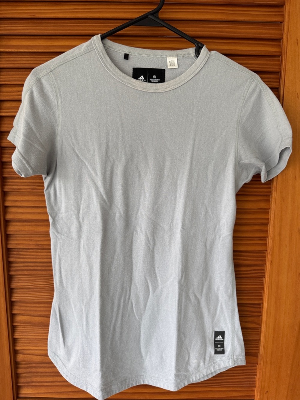 ADIDAS Reigning Champ Grey Short-Sleeve Crew T-Shirt with Subtle Logo